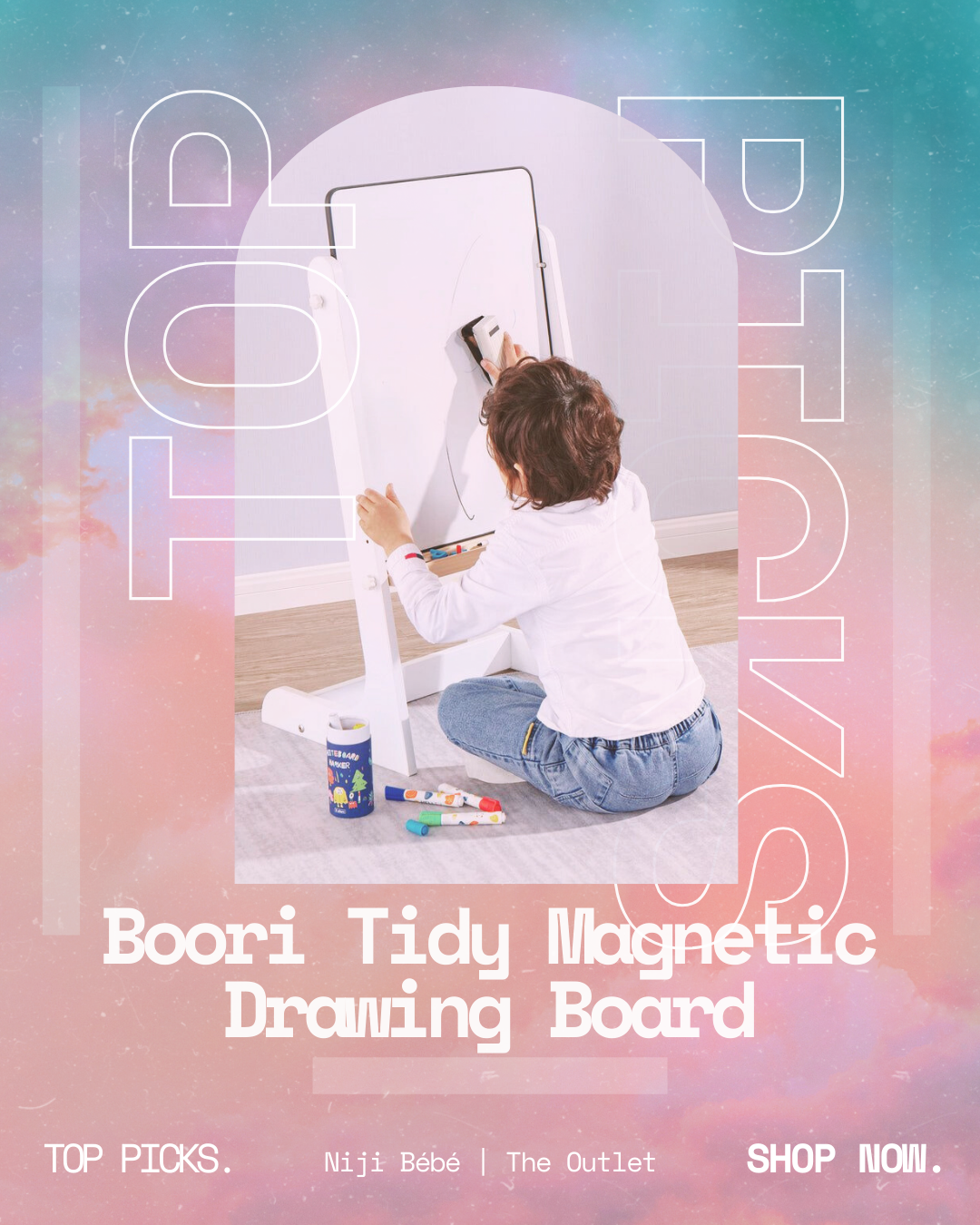 Boori Tidy Magnetic Drawing Board_0