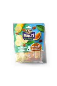 دوفيدو زبيب مجفف بنكهة الموز و البرتقال 112 غم Dovido qarisiq fruit 112 qr banan portagal_0