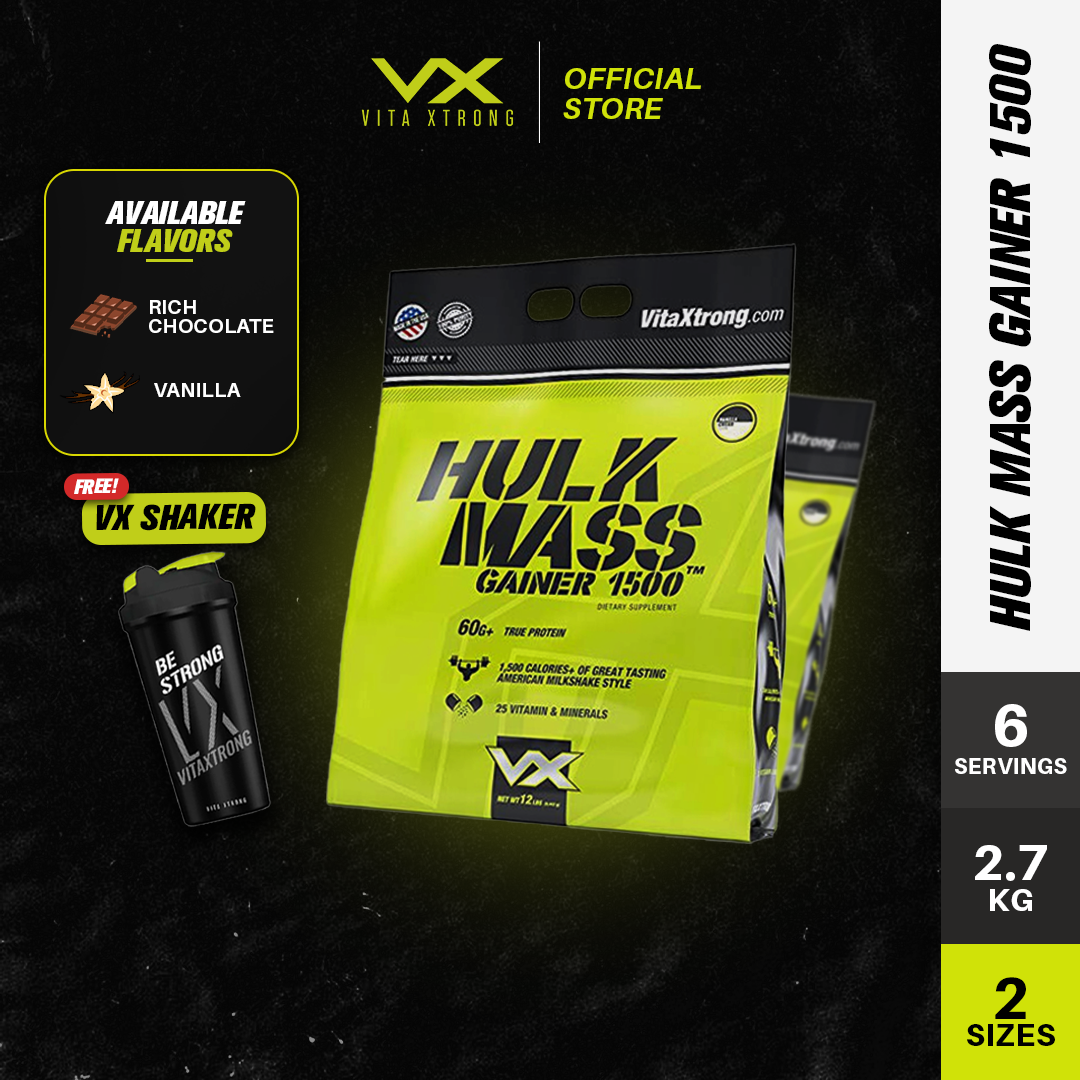 Vitaxtrong Hulk Mass Gainer 1500 (6lbs/2.7kg) | High Calorie Protein Muscle Gainer [VX]_5