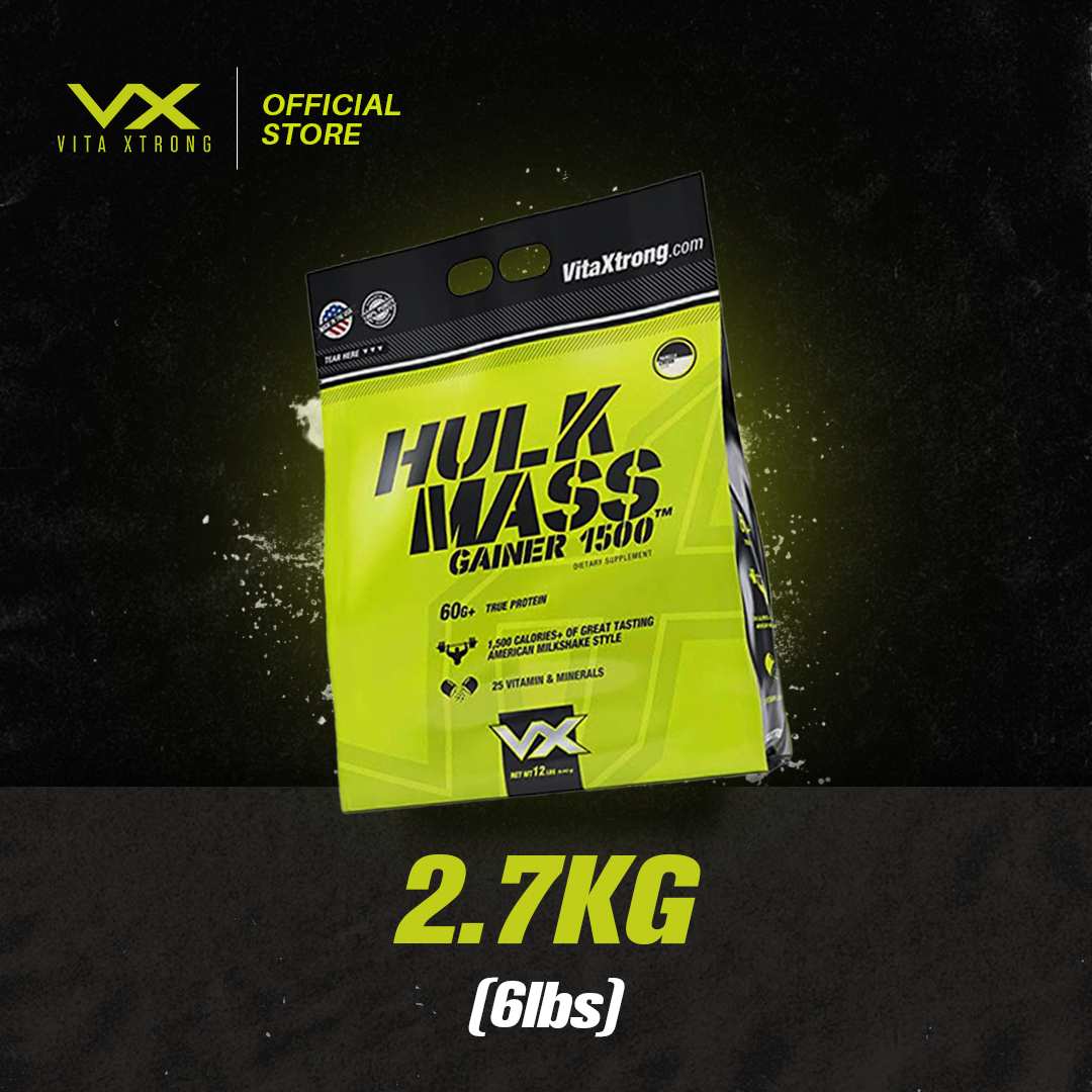 Vitaxtrong Hulk Mass Gainer 1500 (6lbs/2.7kg) | High Calorie Protein Muscle Gainer [VX]_1