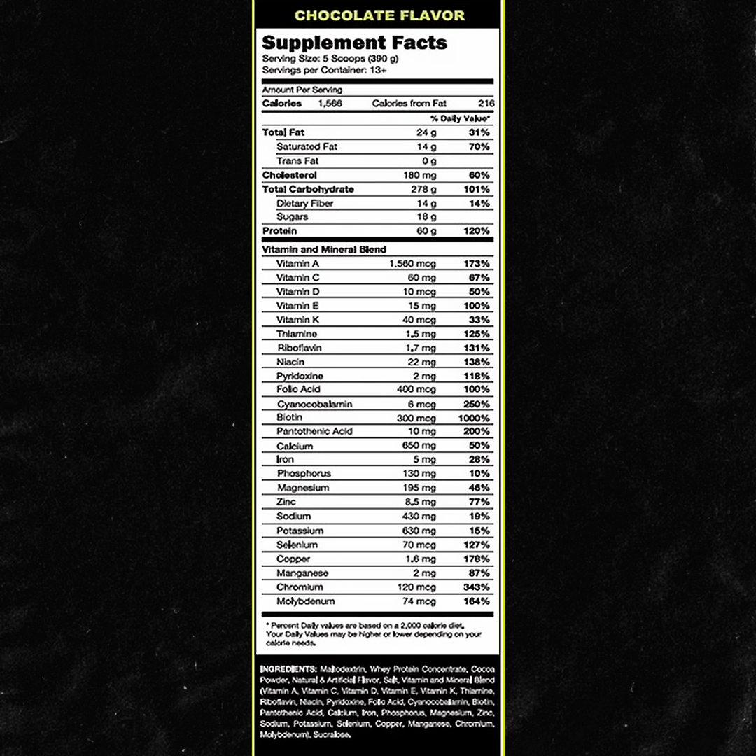 Vitaxtrong Hulk Mass Gainer 1500 (6lbs/2.7kg) | High Calorie Protein Muscle Gainer [VX]_4