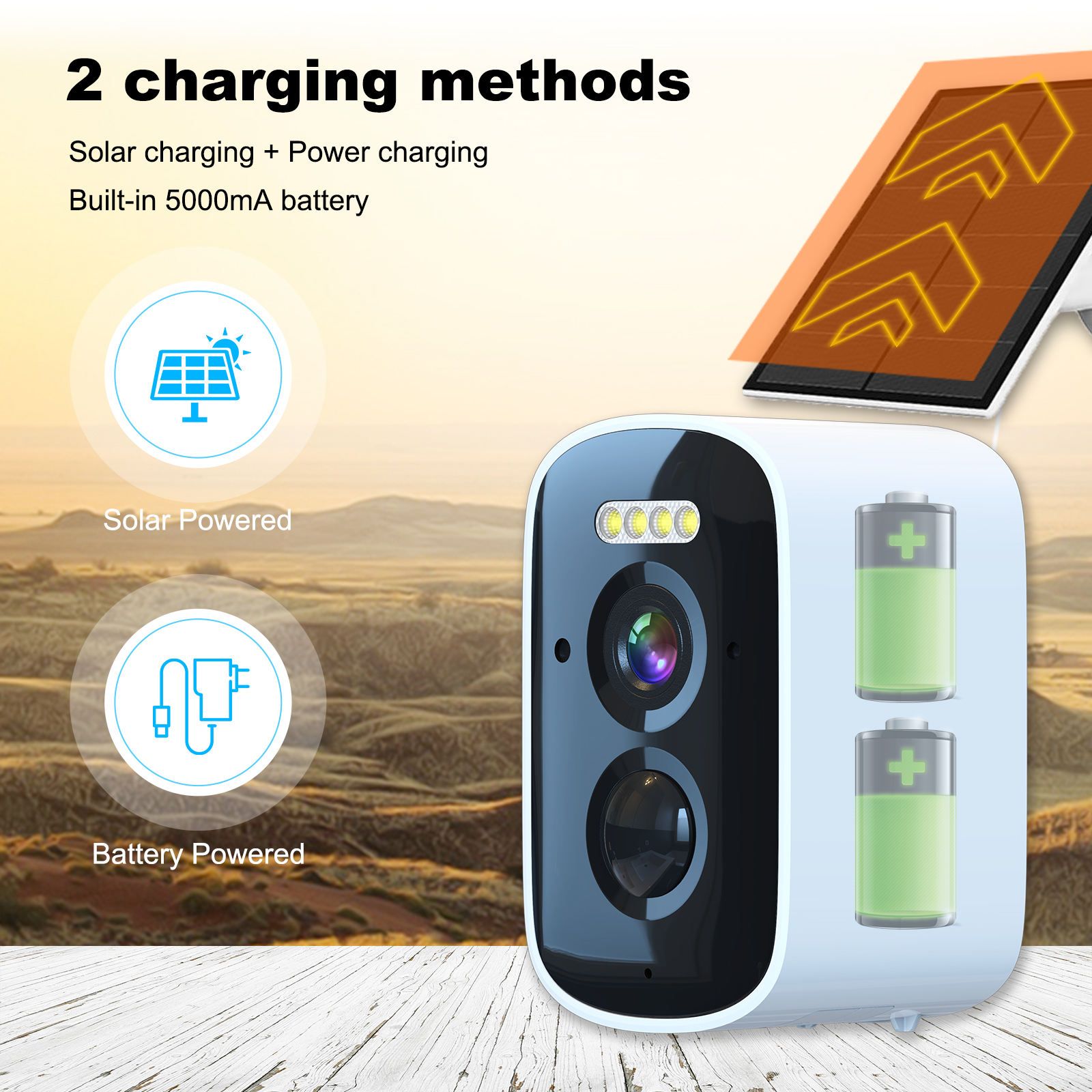 Smart Wireless Security Camera (Solar + Battery Powered)_4