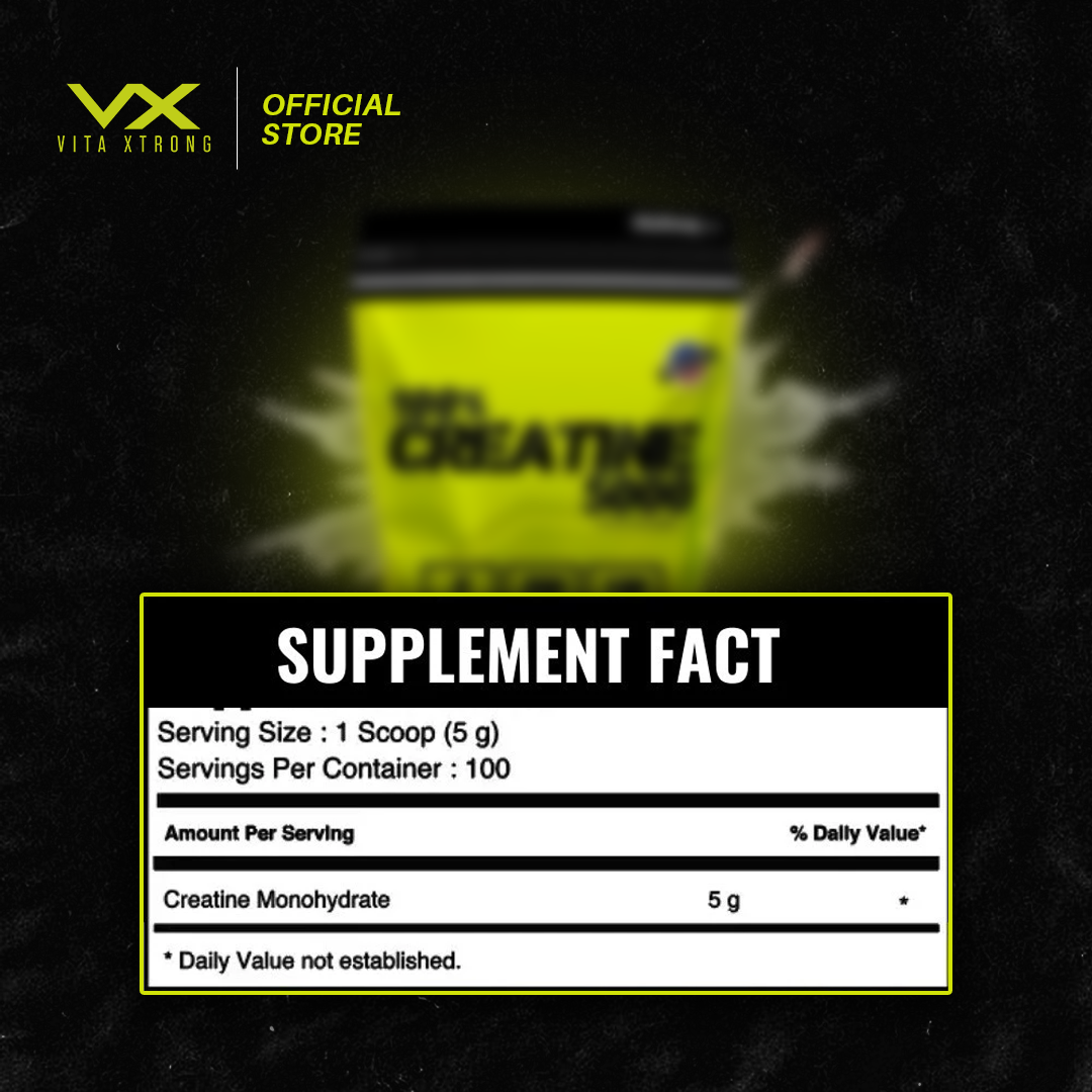 Vitaxtrong Creatine Monohydrate (500G) Super Micronized Powder, Muscle Strenght & Recovery, Halal [VX]  _5