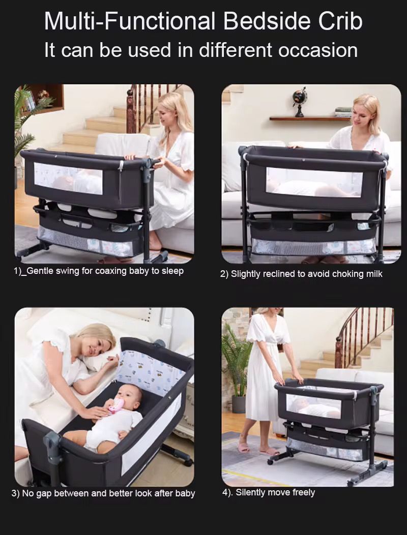 Baby besides crib bed _2