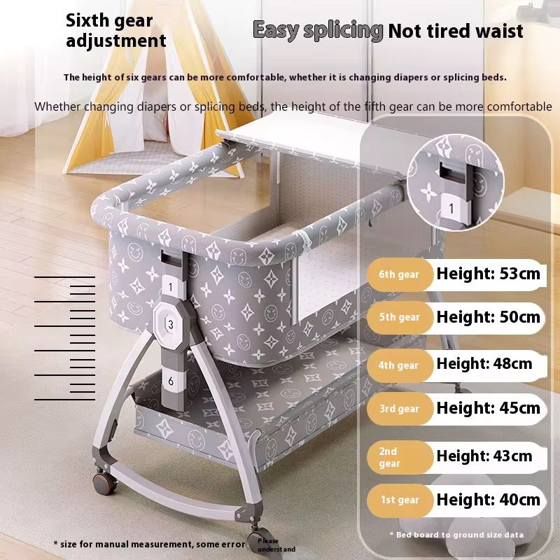 Baby besides crib bed _6