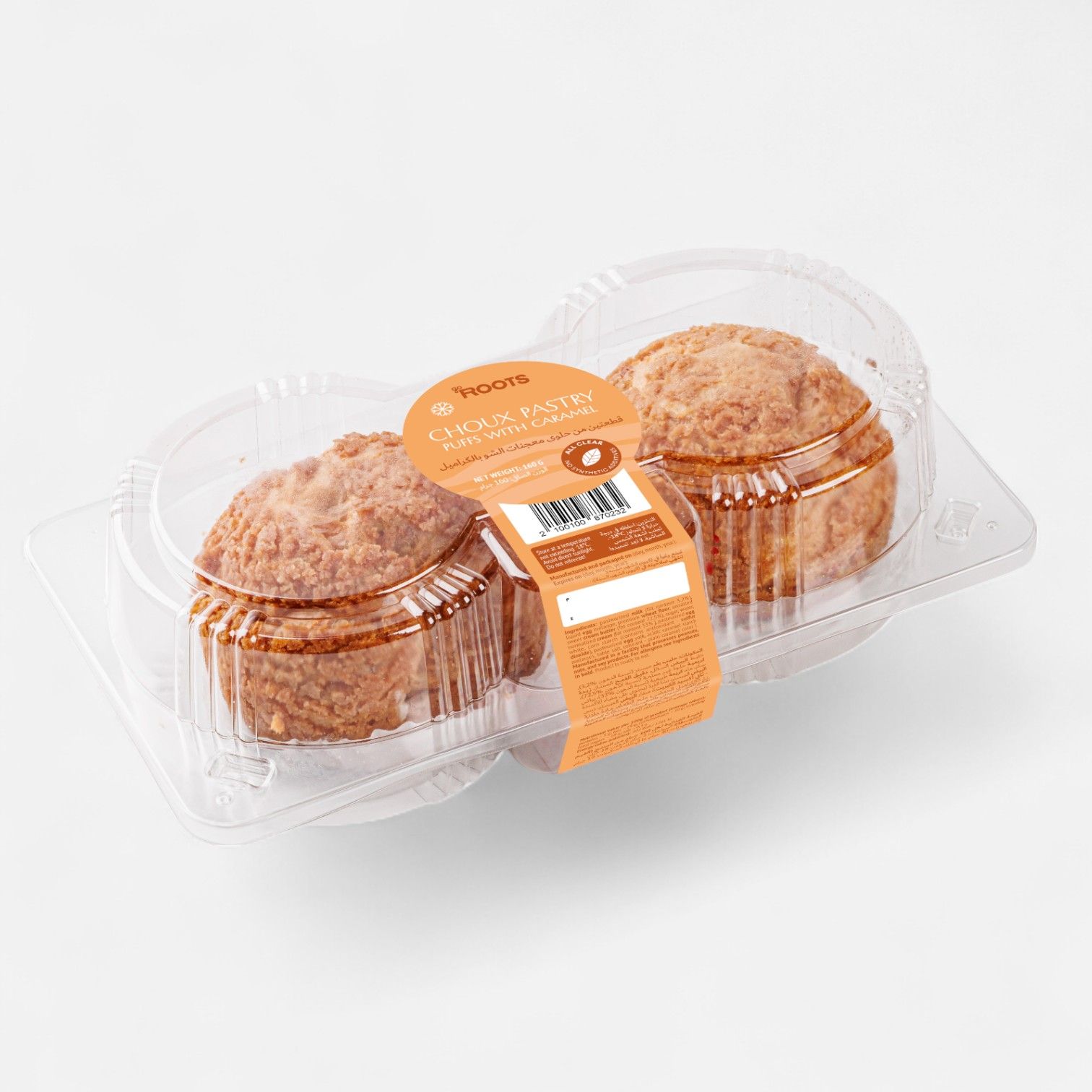 Roots Choux Pastry Puffs with Caramel Frozen 2 Pcs 160g_0