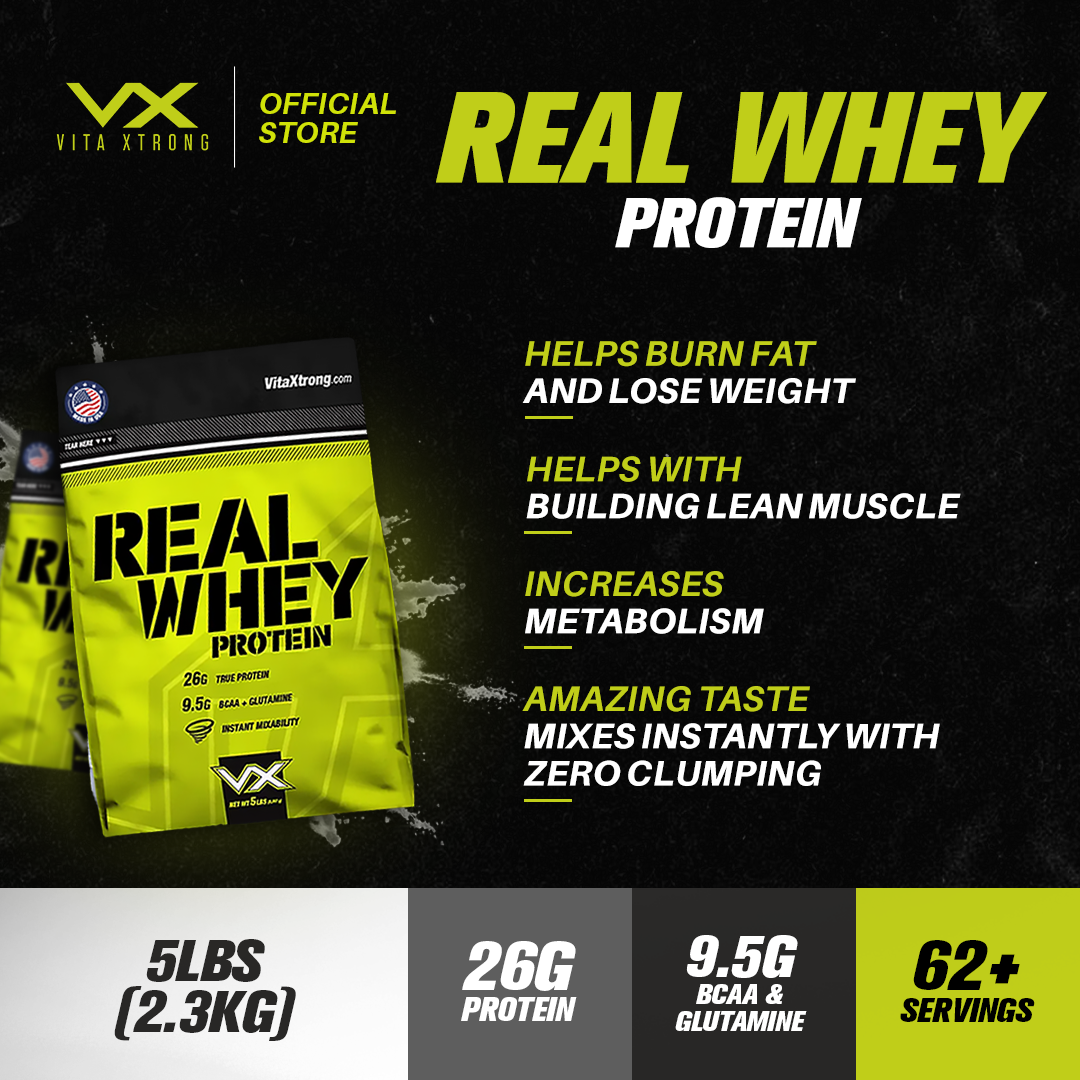 VITAXTRONG REAL WHEY 10lbs 4.5kg (third party lab tested) BUILD MUSCLE & BURN FAT_3
