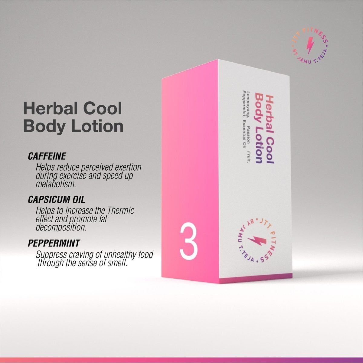 JTT Fitness No. 3 – Advanced Fat-Burning & Cool Body Contouring Lotion (HCBL), 100g _1