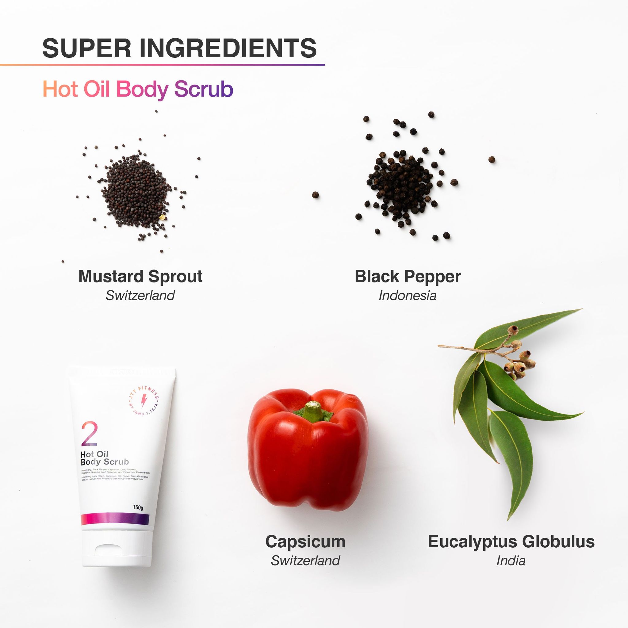 JTT Fitness No. 2 – Your Ultimate Pre-Fat Burning Body Scrub (HOBS), 150g_4