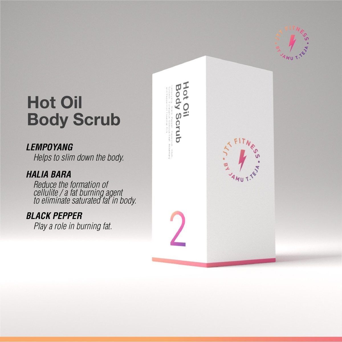 JTT Fitness No. 2 – Your Ultimate Pre-Fat Burning Body Scrub (HOBS), 150g_3