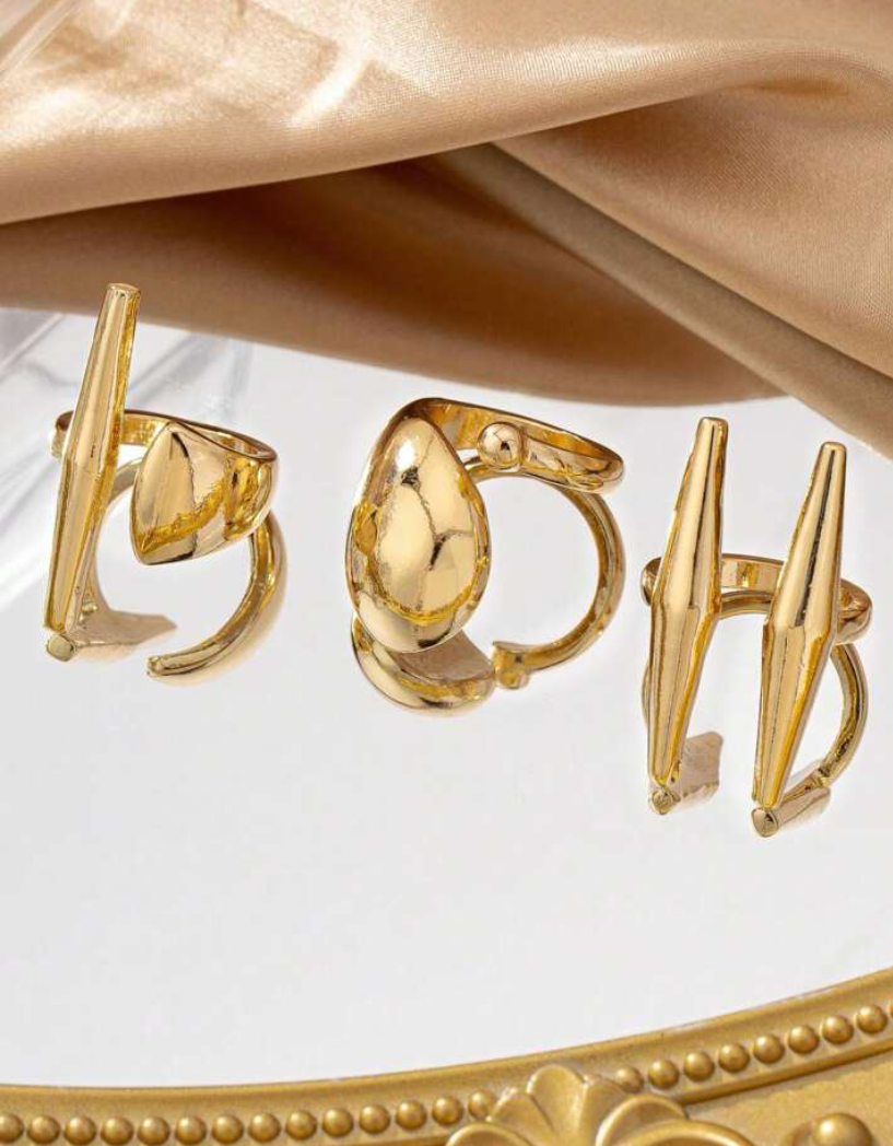 3-Piece Punk Style Ring Set – Bold, Edgy, and Unapologetically You_2