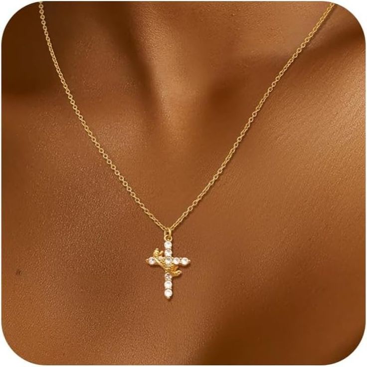 Royal Cross Crown Necklace Stainless Steel_2