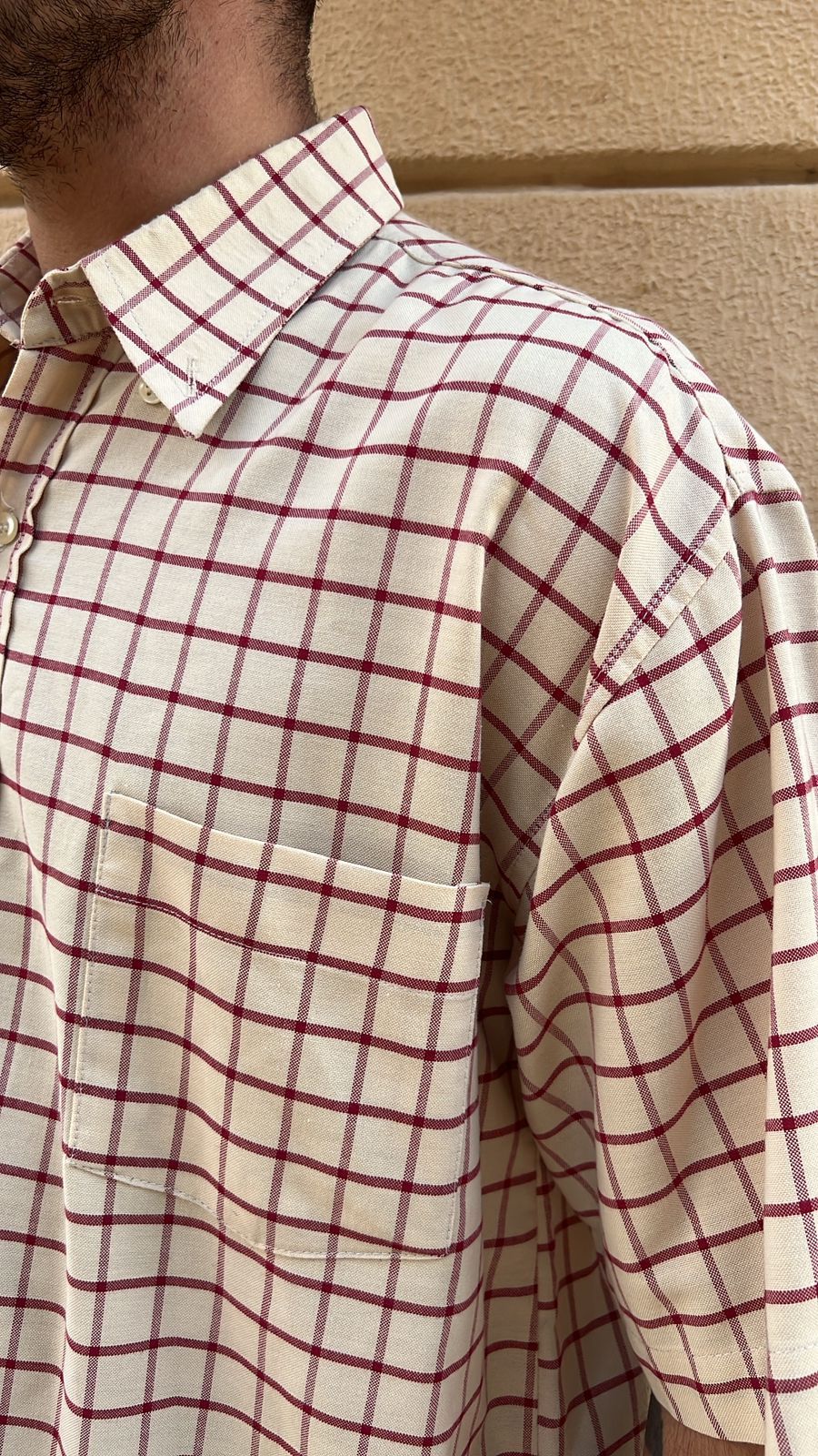 Red & Cream Checkered Shirt_0