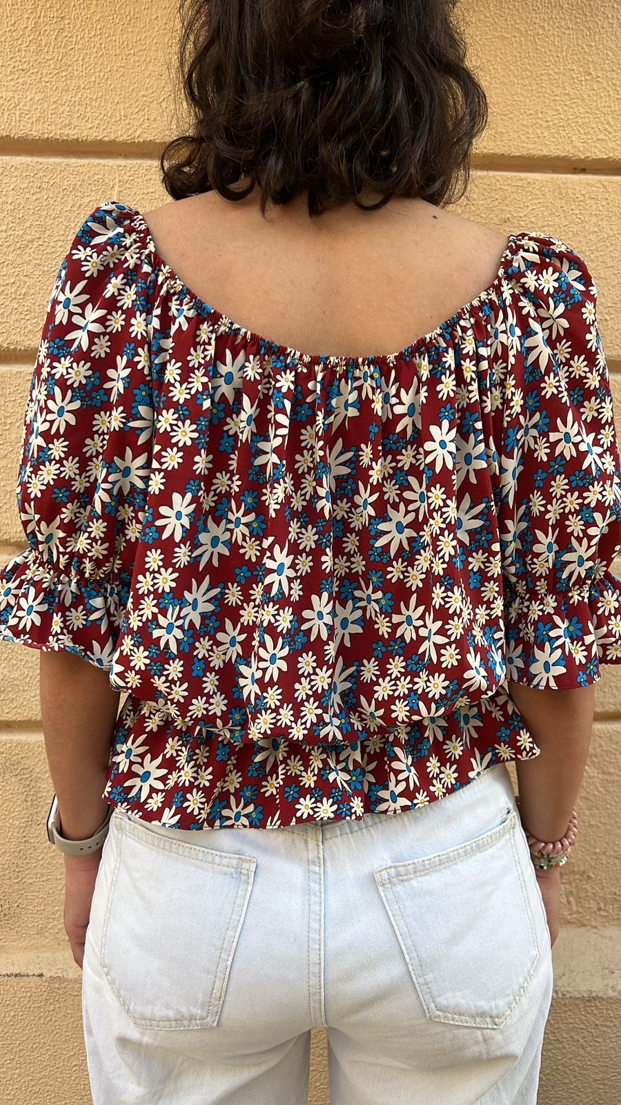 Boho Floral Top with Bell Sleeves_2