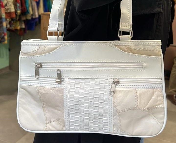 Vintage White Patchwork Bag_5