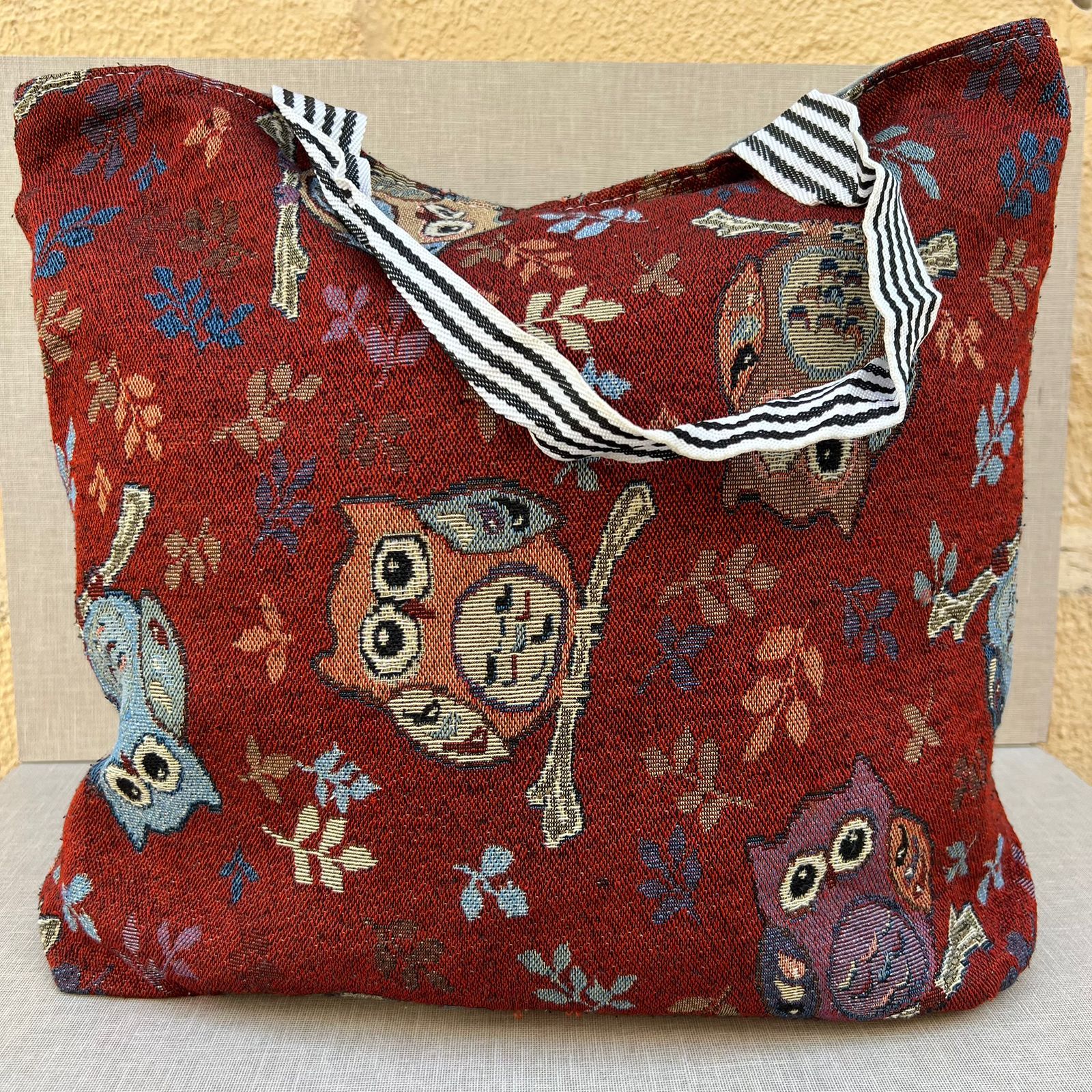 Owl Tapestry Tote Bag_0