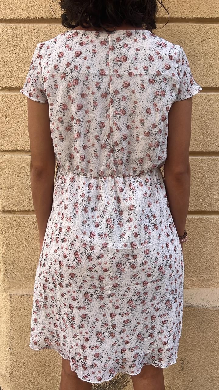 Floral Print Smocked Waist Mini Dress_2