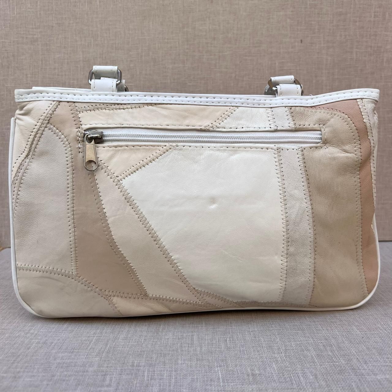 Vintage White Patchwork Bag_2