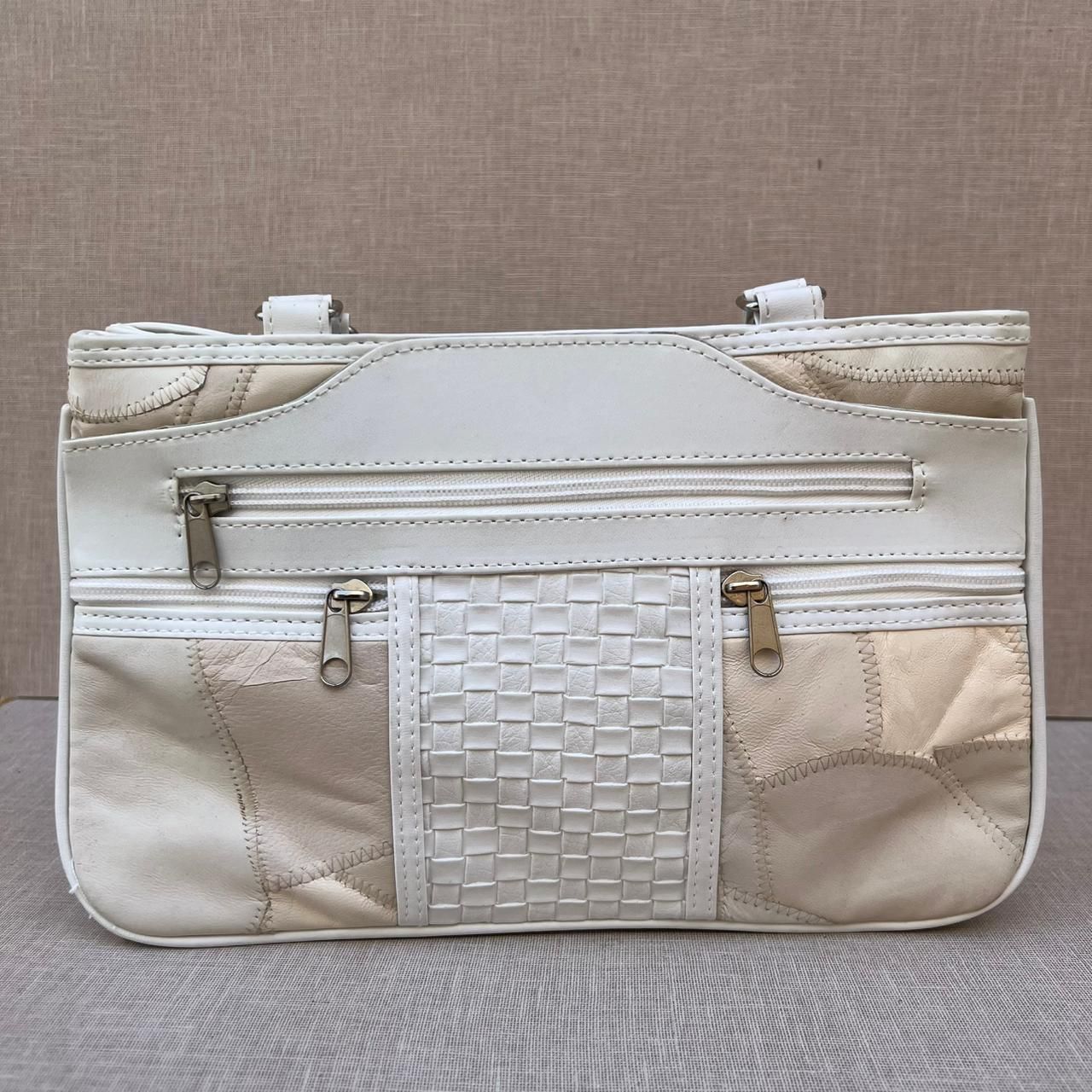 Vintage White Patchwork Bag_0