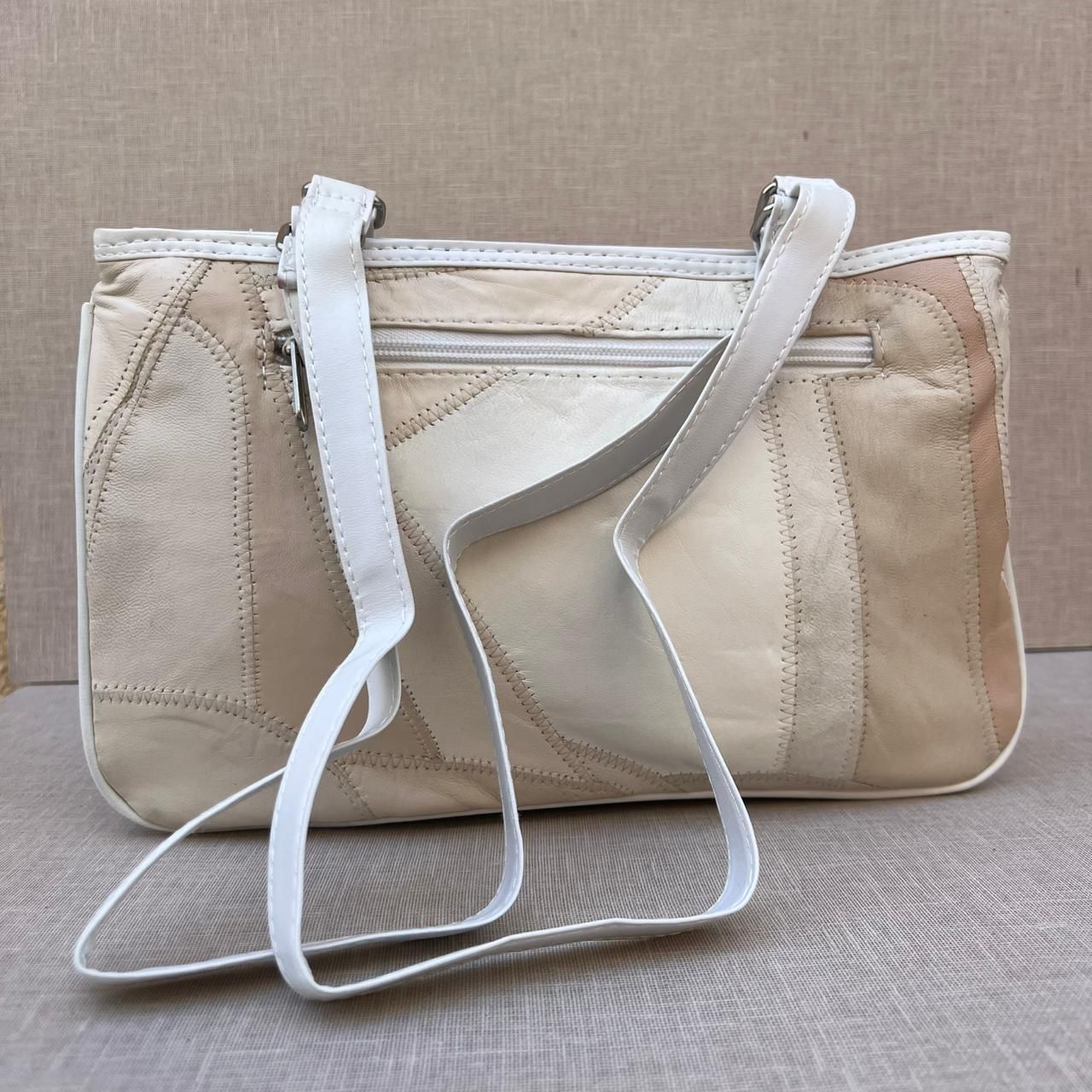 Vintage White Patchwork Bag_3