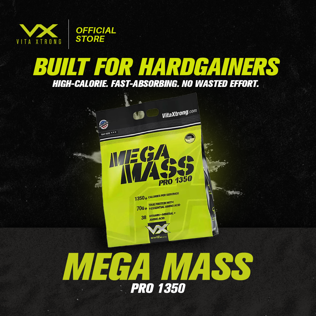 VITAXTRONG MEGA MASS PRO 1350 12lbs 5.4kg (Added 38 Vitamin & Minerals and Casein) (Copy)_0