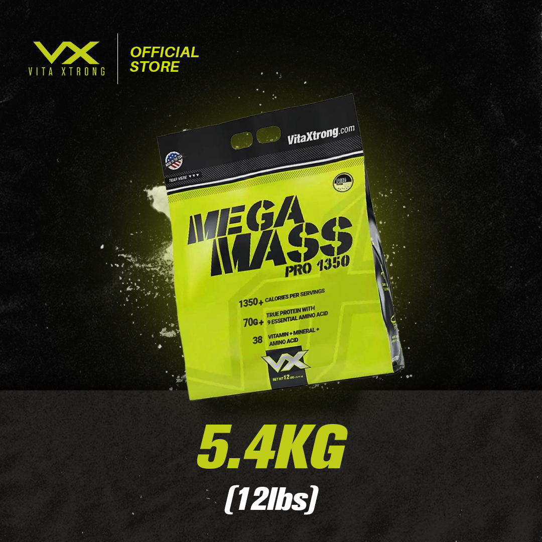 VITAXTRONG MEGA MASS PRO 1350 12lbs 5.4kg (Added 38 Vitamin & Minerals and Casein) (Copy)_4