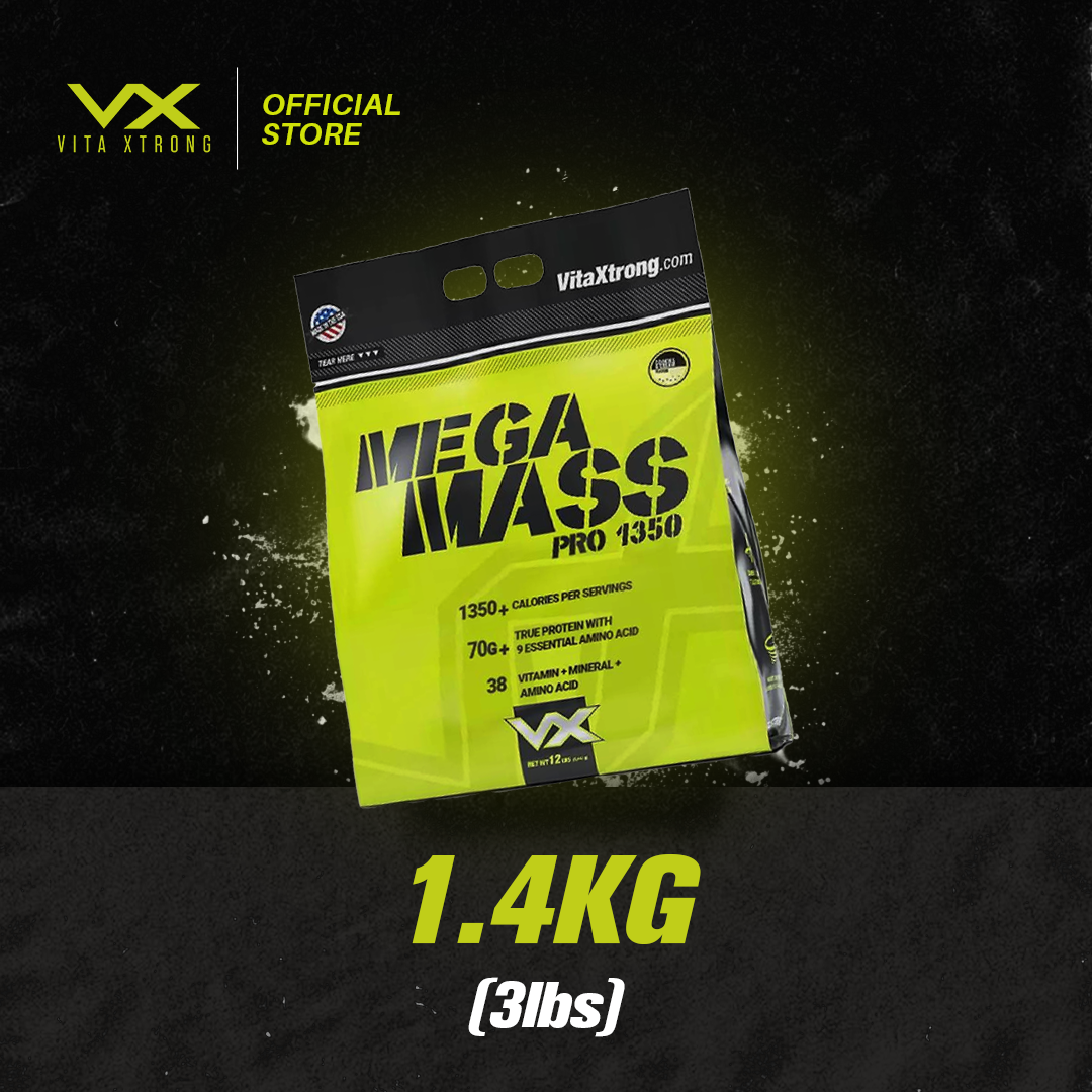 VITAXTRONG MEGA MASS PRO 1350 3lbs 1.4kg (Added 38 Vitamin & Minerals and Casein)_3