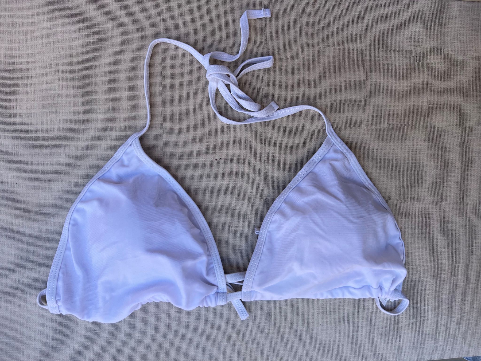 White Triangle Bikini Top_0