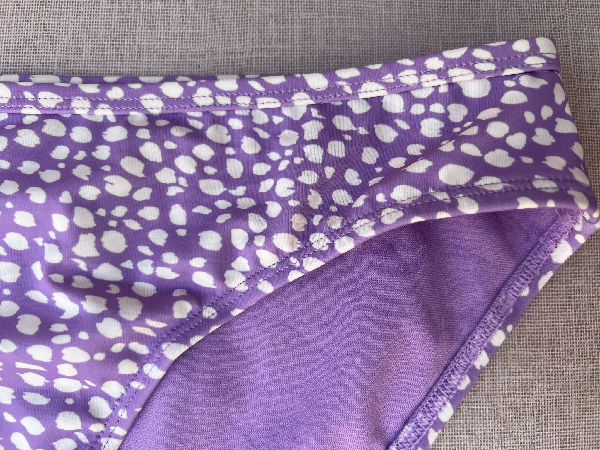  Purple and White Speckled Bikini Bottoms_1