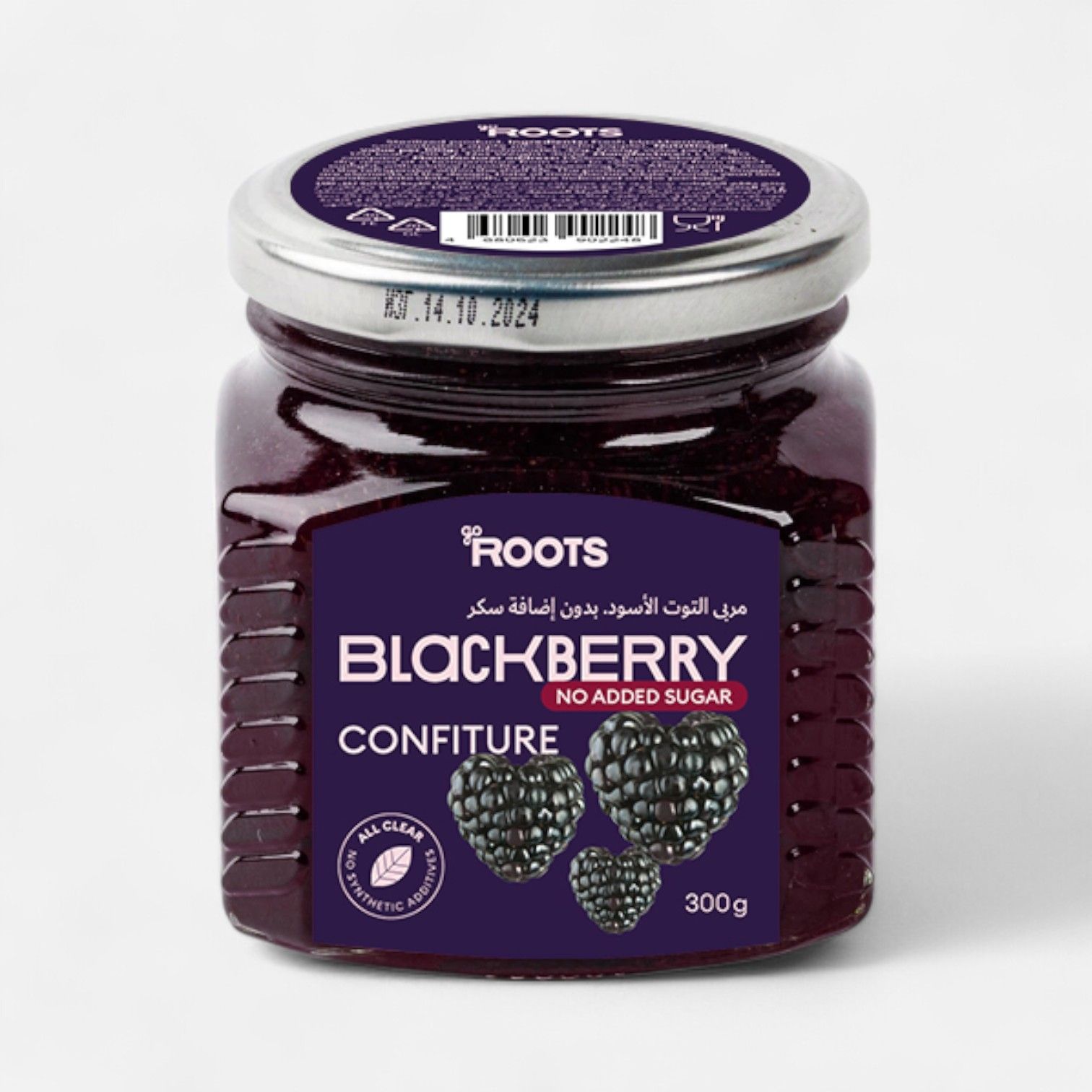 Roots Blackberry Confiture No Added Sugar 300g_0