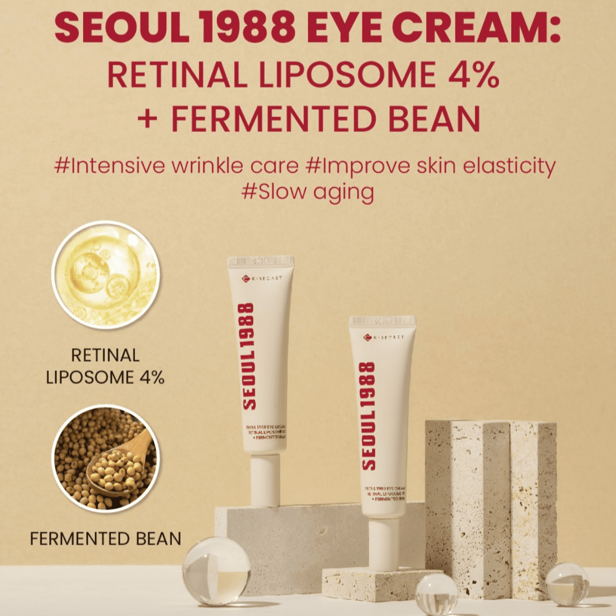 SEOUL 1988 Eye Cream : Retinal Liposome 4% + Fermented Bean_1