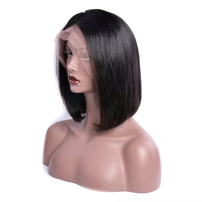 Pre-Plucked Natural Color Brazilian Lace Front Wig Long Straight and Deep Wave Kinky Texture Short Body Wave Human Hair Wig_3