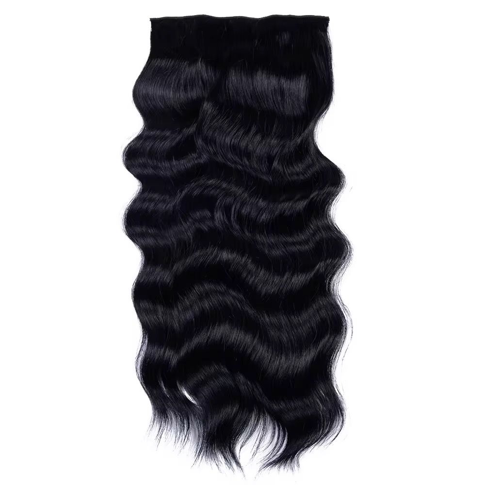 Long Straight Heat Resistant Double Drawn Synthetic Clip in Hairpieces With 7Pcs/Set 160grams Synthetic Hair Extension Clip in_2