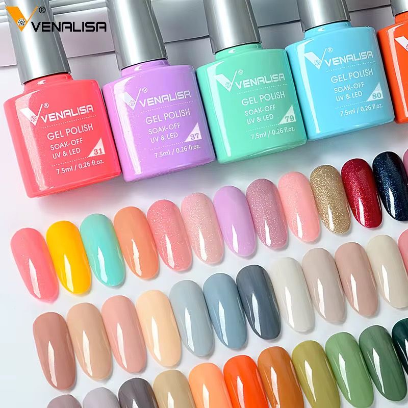 New Venalisa Nail Art UV LED Gel Nail Polish French Nail Tip Manicure Gel Varnish Enamel Lacquer Color OEM Private Logo Gels_1