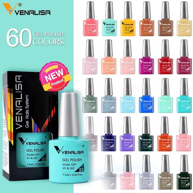 New Venalisa Nail Art UV LED Gel Nail Polish French Nail Tip Manicure Gel Varnish Enamel Lacquer Color OEM Private Logo Gels_2