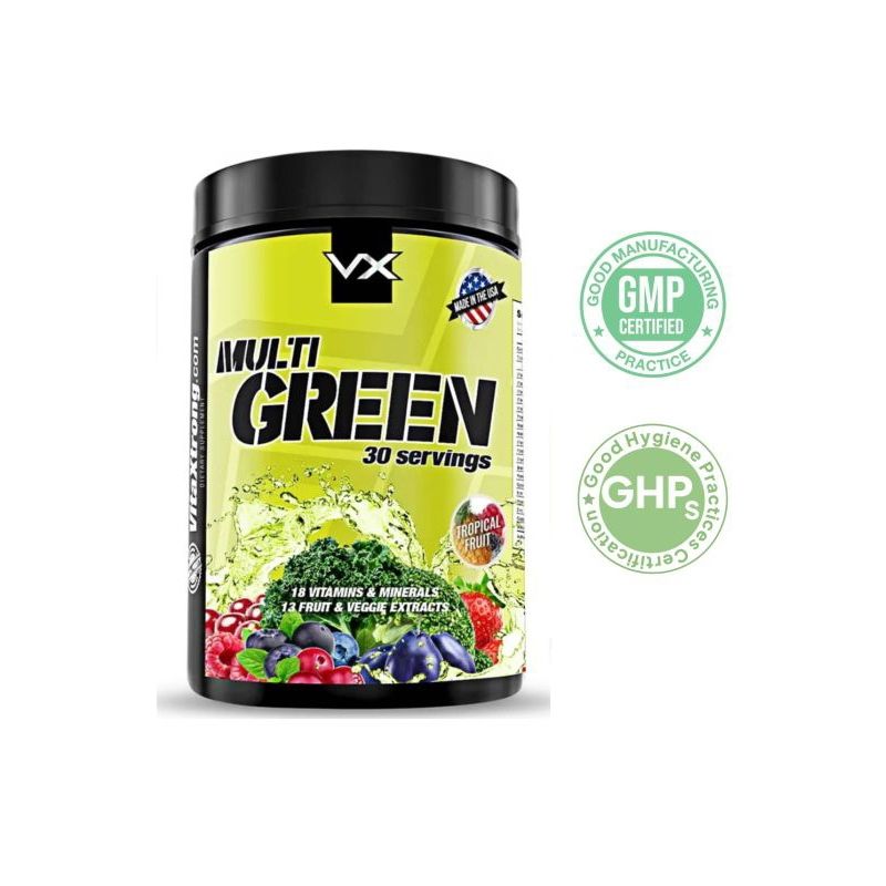 VITAXTRONG MULTI GREEN Multi Vitamins & Minerals + fruits & Veggie Extracts for athletes (30 servings)_4