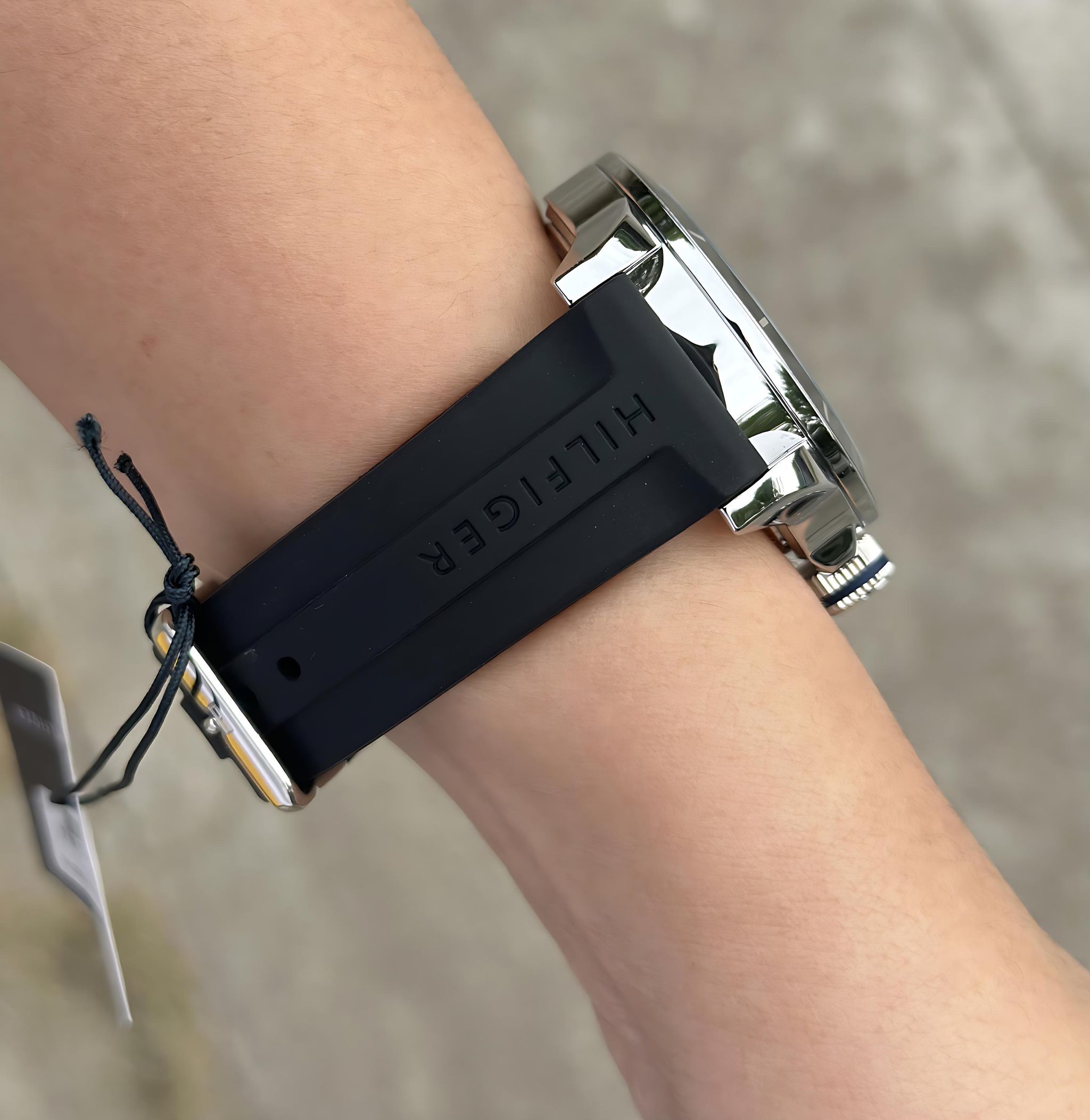 Tommy Hilfiger Black Silicone Navy Dial Men's Watch - 1791661  44mm_2