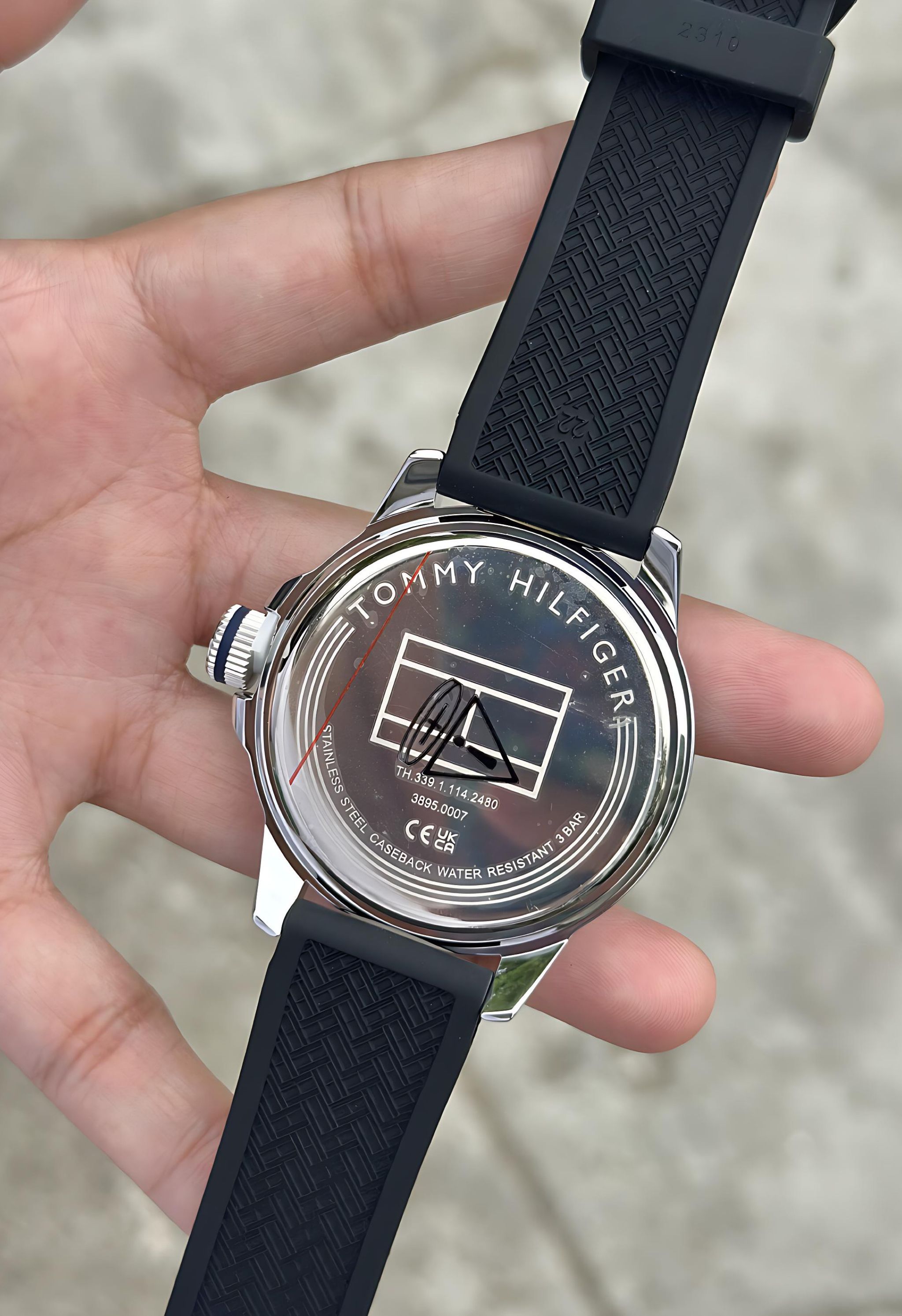 Tommy Hilfiger Black Silicone Navy Dial Men's Watch - 1791661  44mm_3