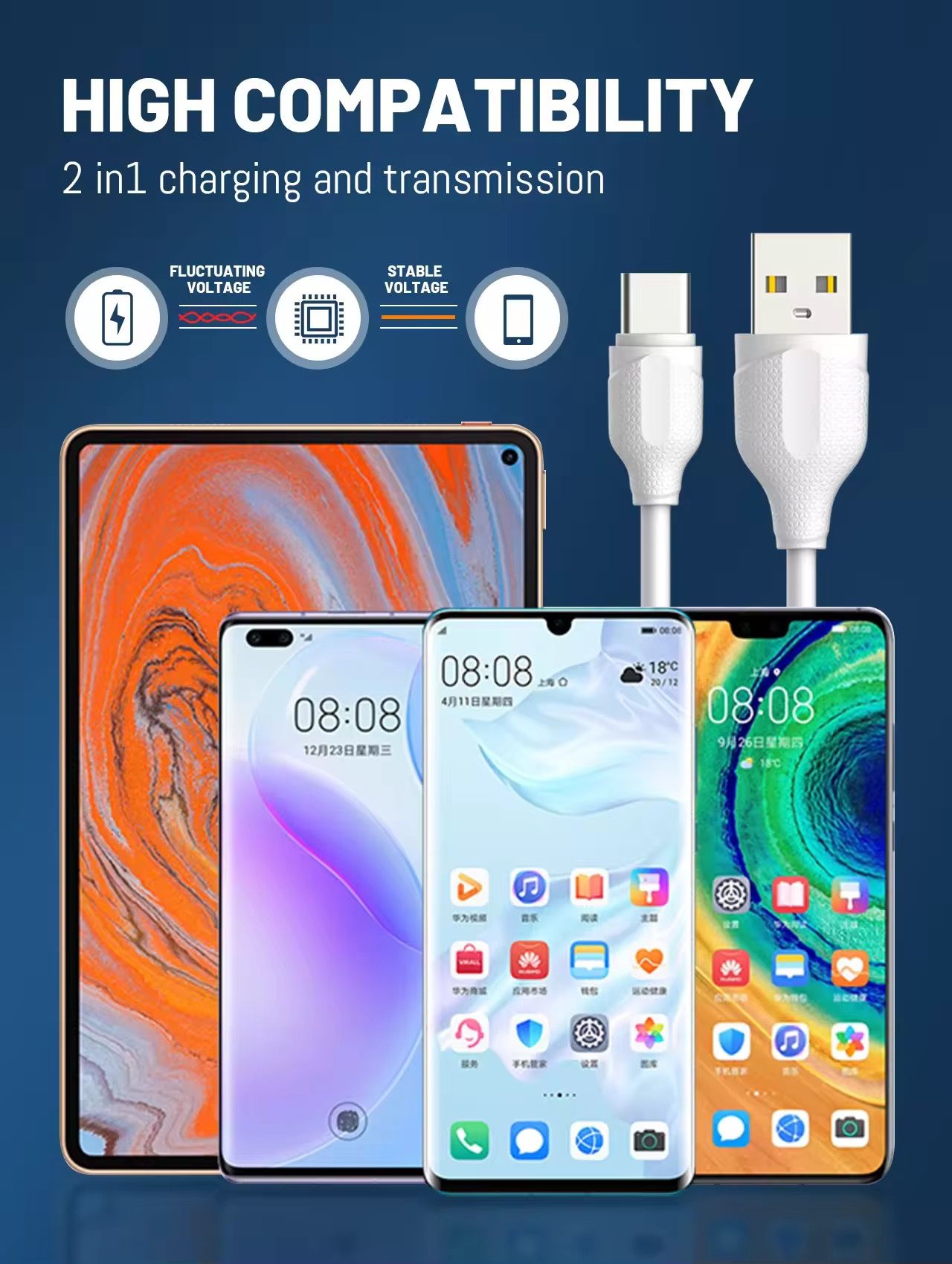 USB-C charger cable phantom , and iPhone 5,5piecs_3