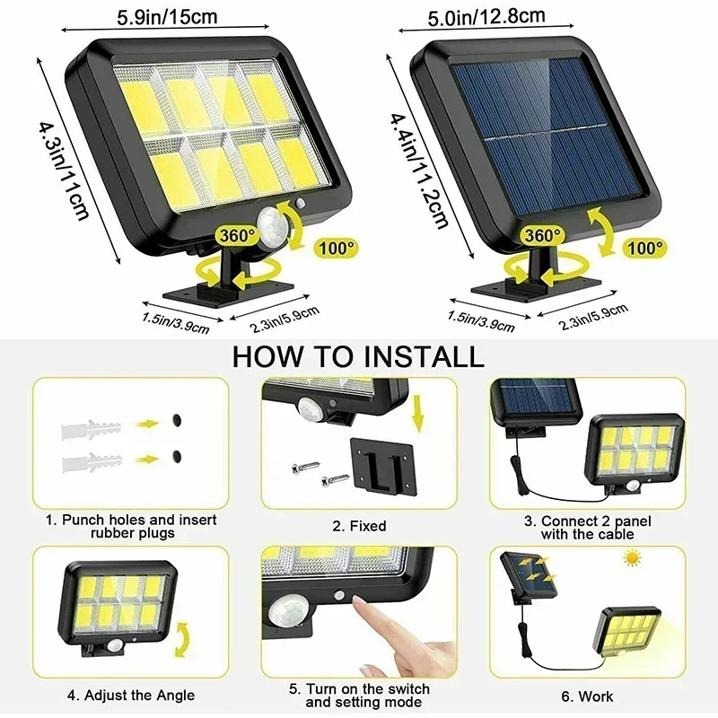 Solar Wall Light 160LED_1