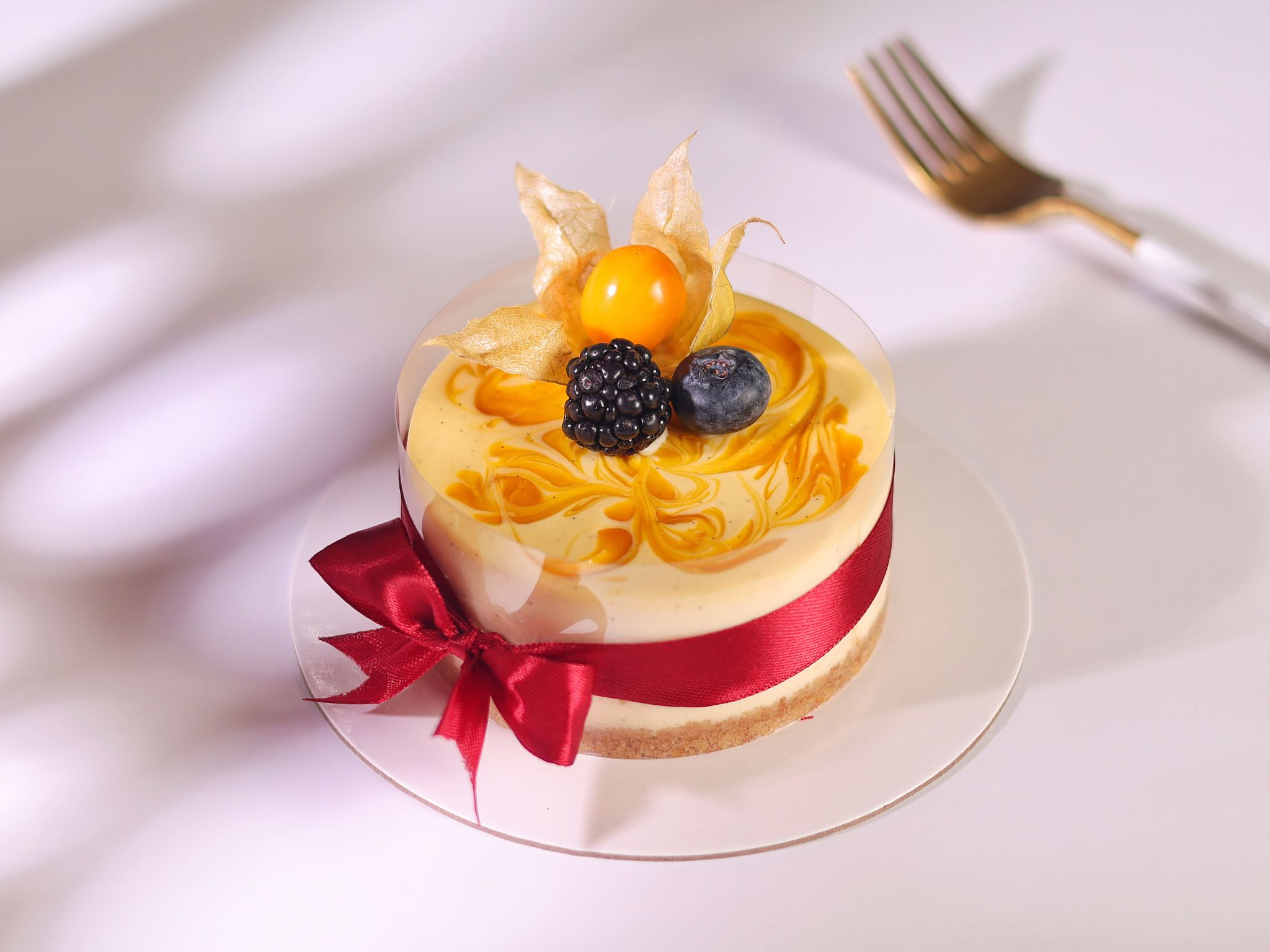 Mango Passion Swirl Cheesecake _0