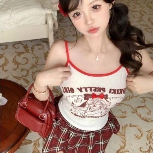 COP-PRIN เสื้อสายเดี่ยว มีฟองน้ำ ลายการ์นผู้หญิง 🩷_1