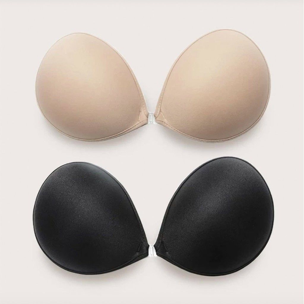 BRA-01 บรากลมไม่เสริมฟองน้ำ ดันทรง บราปีกนกทรงกลม กาวคุณภาพดีติดทน 🤎_1