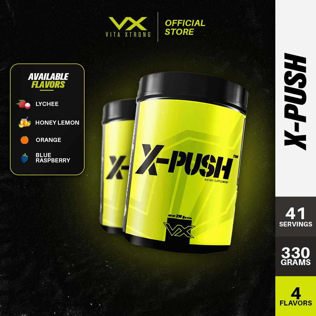 Vitaxtrong X-Push Pre-Workout (330G) | Boost Energy, Fat Burn, Power, Focus [VX]_0