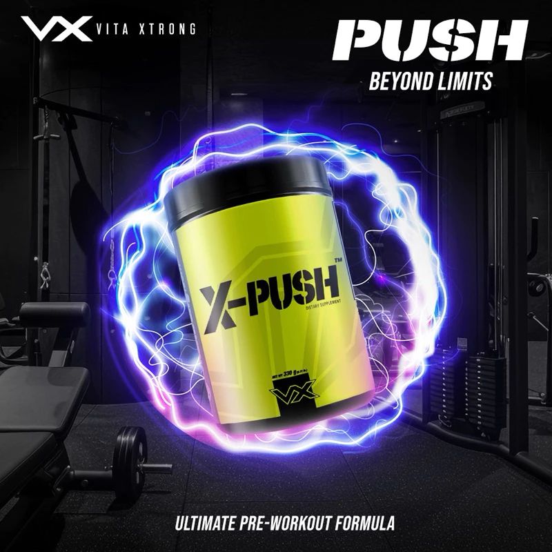 Vitaxtrong X-Push Pre-Workout (330G) | Boost Energy, Fat Burn, Power, Focus [VX]_1
