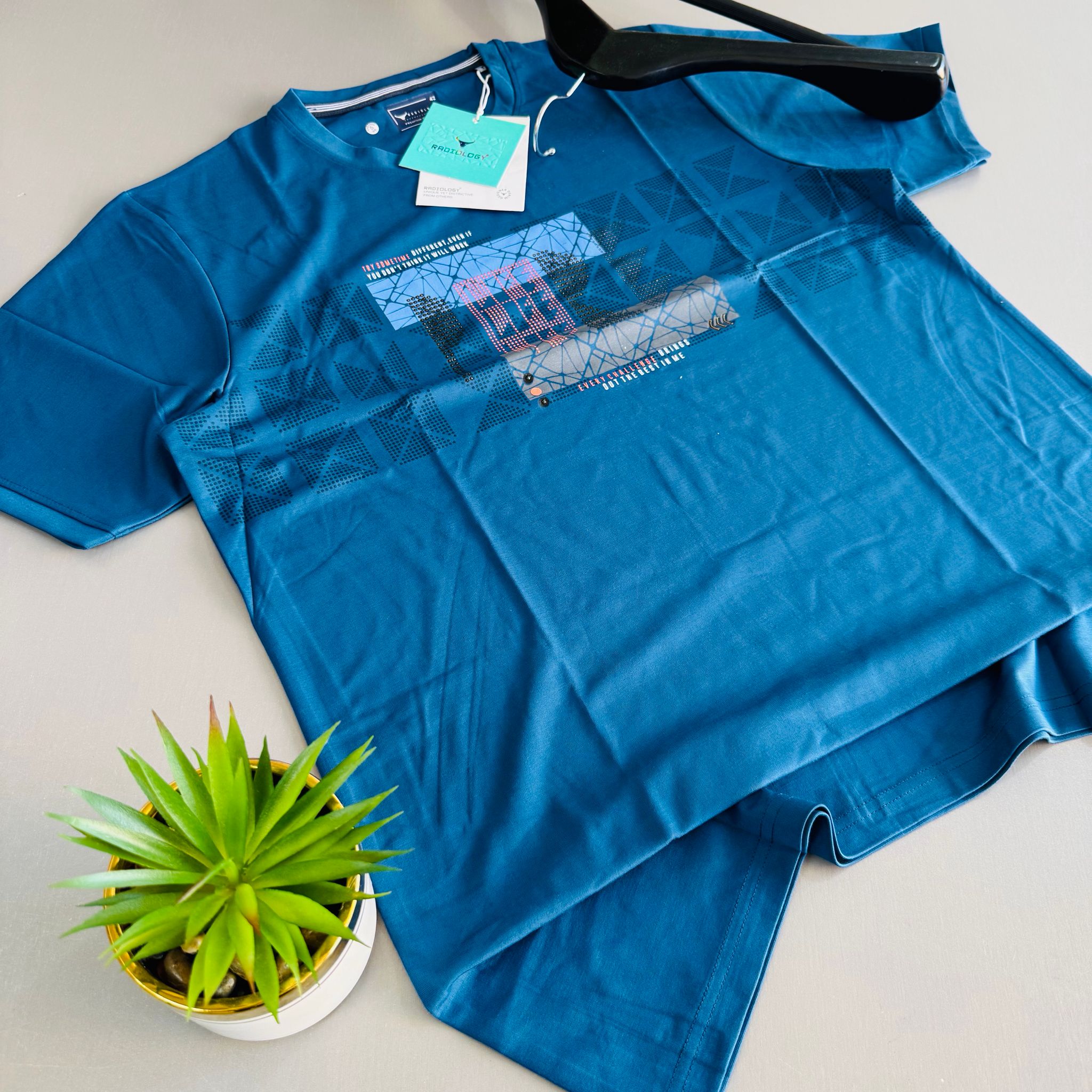 RADIOLOGY PRINTED T-SHIRTS -  BLUE BLACK_0
