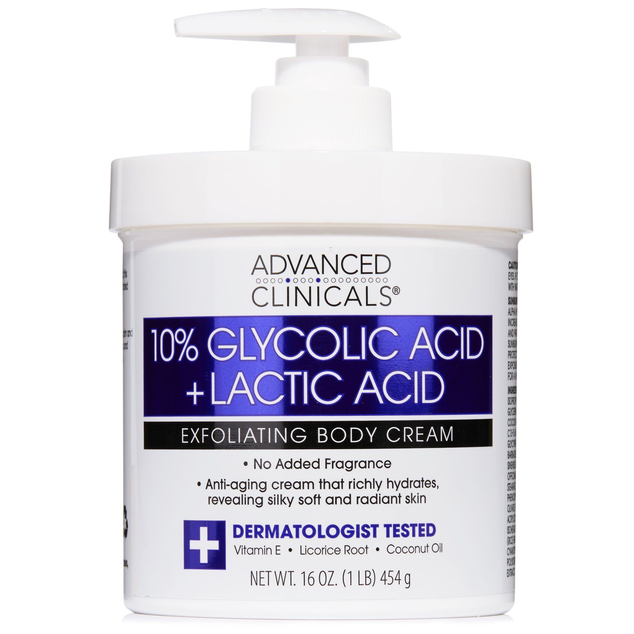 Advanced Clinical Body & Face 10% Glycolic + Lactic Acid Body Cream _0