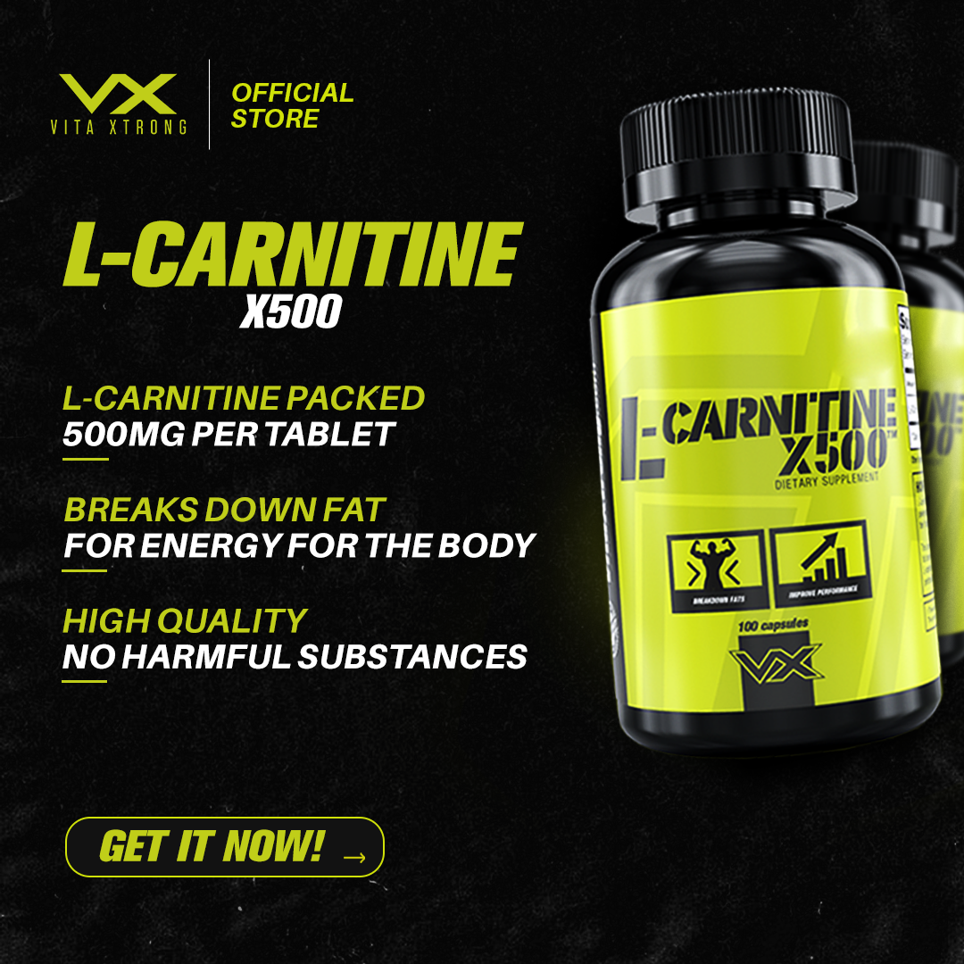 VITAXTRONG L-CARNITINE X500 (100 Capsules) | Fat Burner, Boost Energy [VX]_2