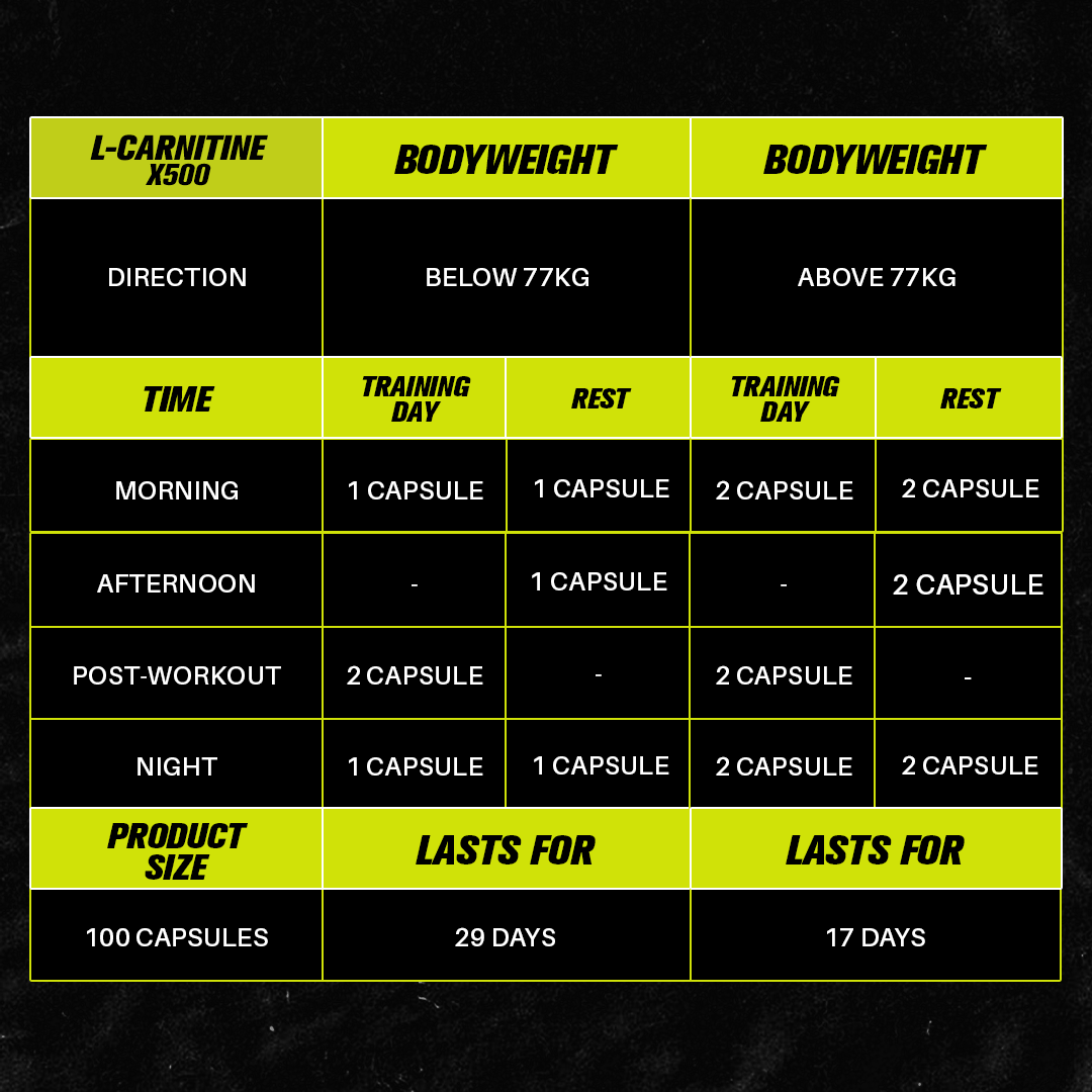 VITAXTRONG L-CARNITINE X500 (100 Capsules) | Fat Burner, Boost Energy [VX]_4