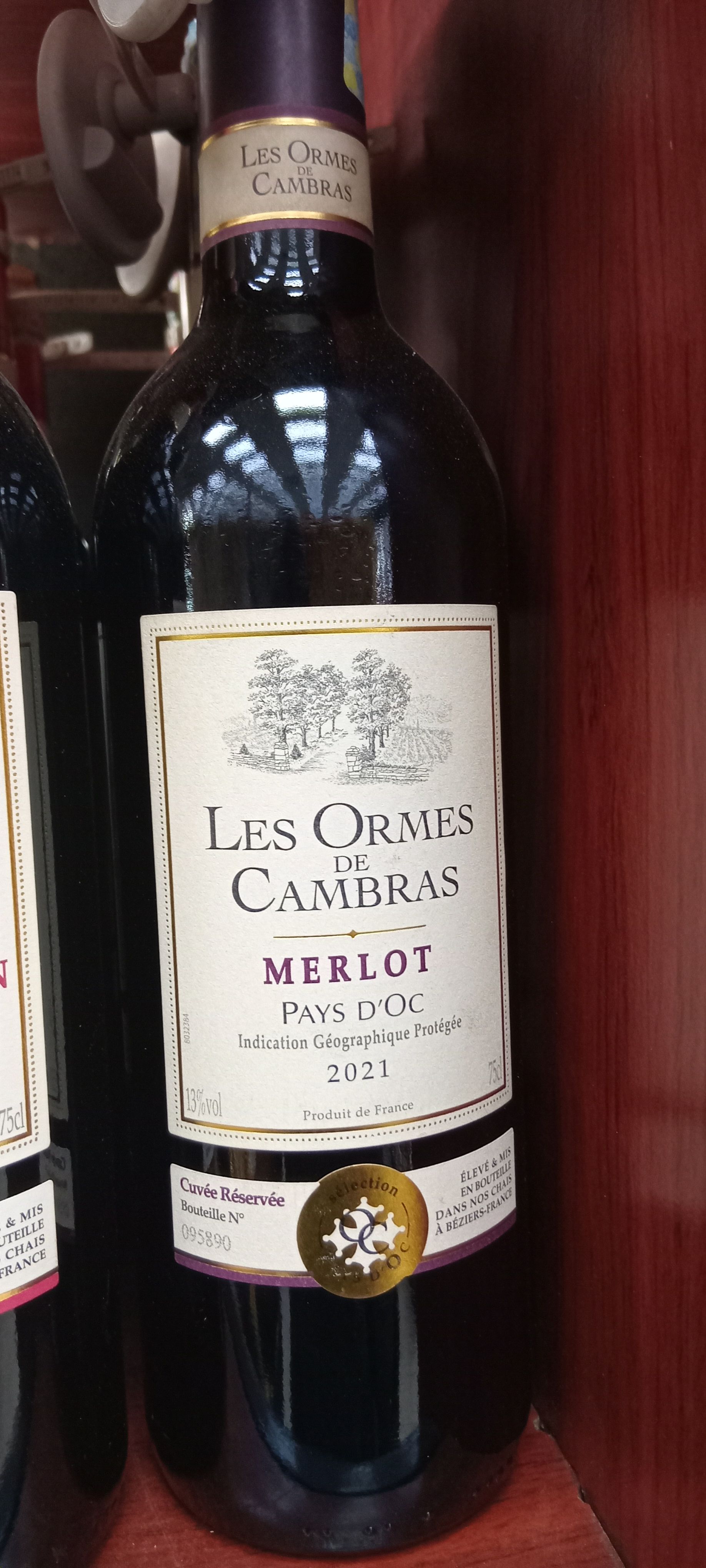 Les Ormes De Cambras Merlot Rouge 750ml_0
